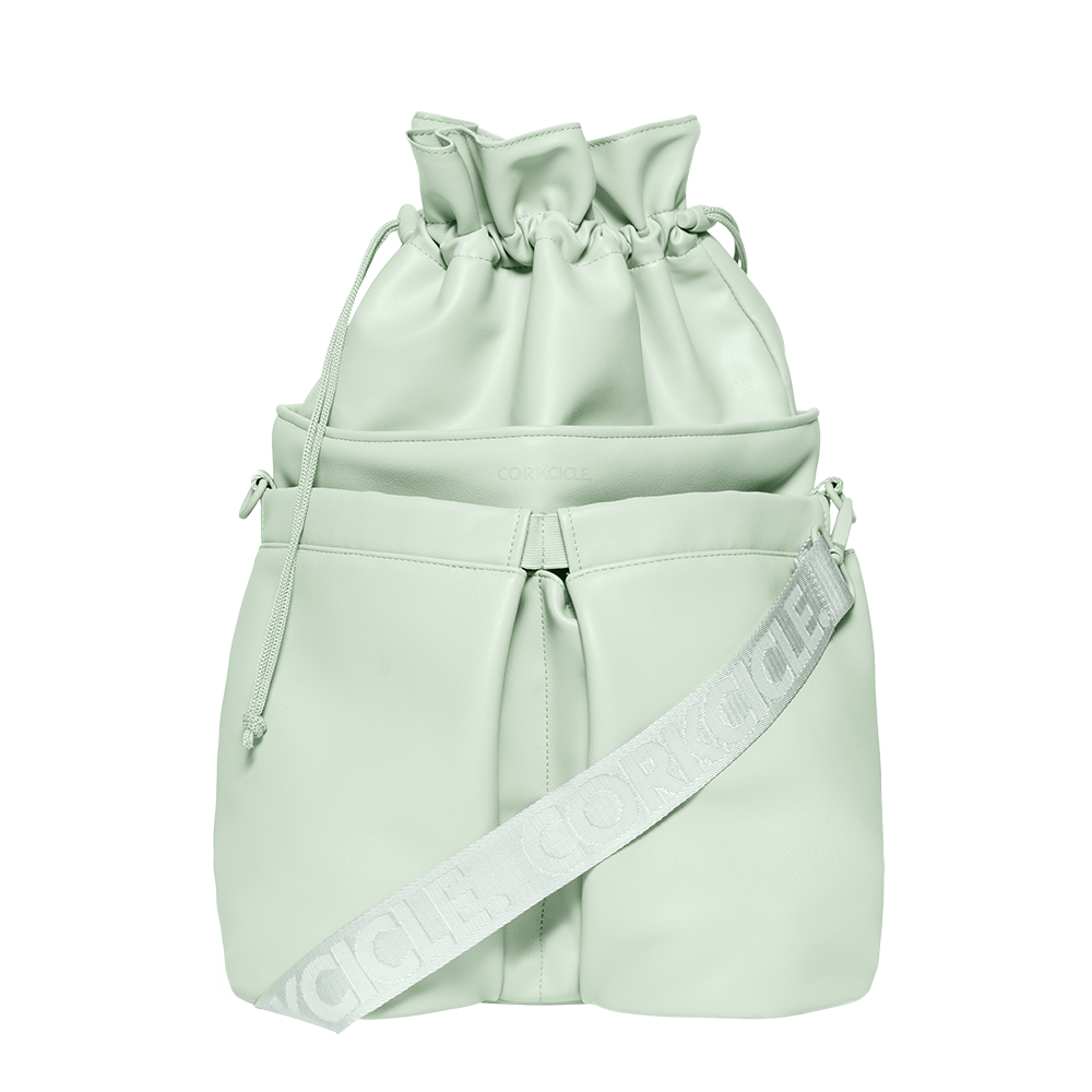 Beverage Bucket Bag - Fresh Daily Pack Choice - Sage Mist - Vegan Leather